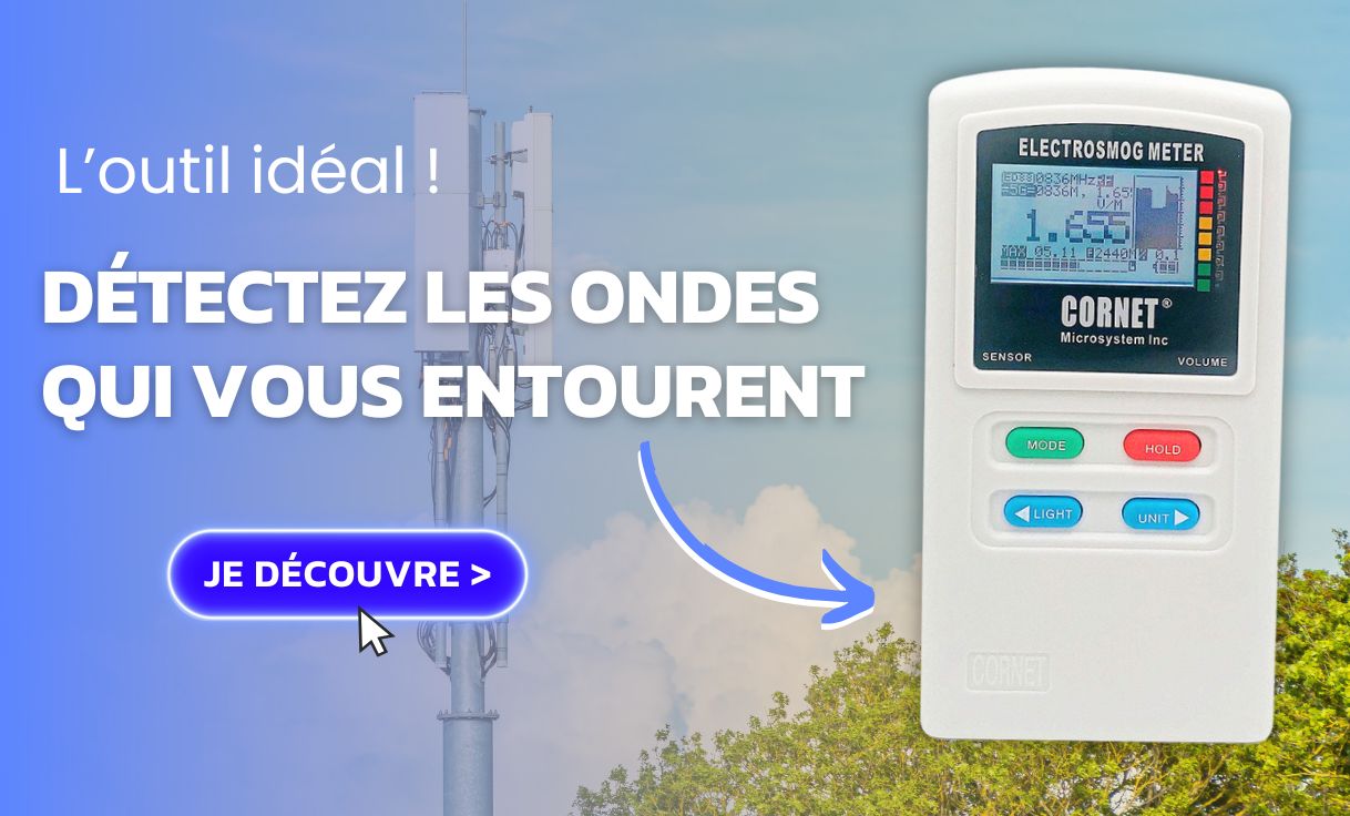 Détectez les ondes qui vous entourent avec le mesureur de champs électromagnétiques HF, BF, scintillement lumineux CORNET® ED98QPro5G